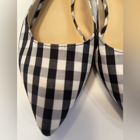 Crown and Ivy Size 7 Slingback Sandals Black and White Check - Picture 8 of 11
